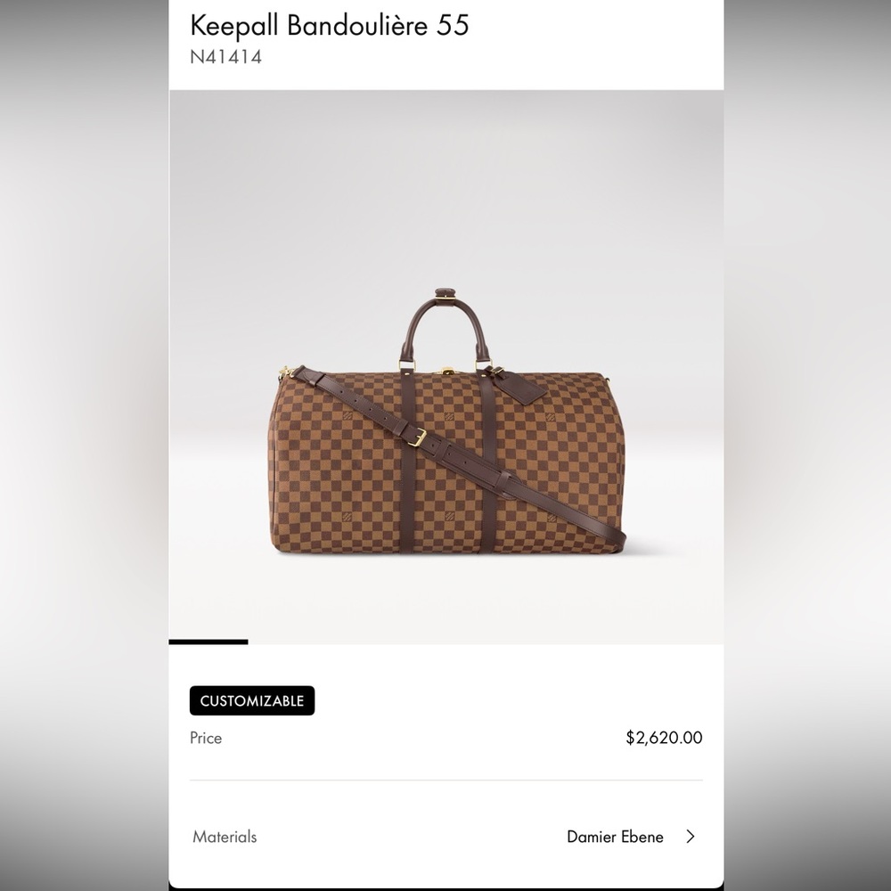 BRAND NEW SOLD OUT EVERYWHERE LOUIS VUITTON 55 DUFFLE BAG
